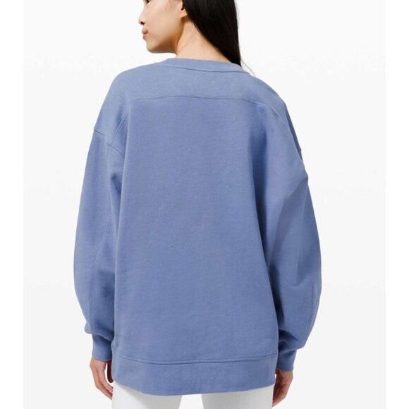 Lululemon Perfectly Oversized Crew Water Drop Blue Size 6 - Picture 2 of 9